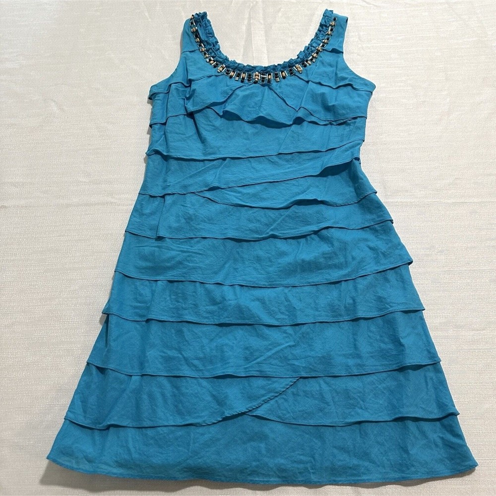 Dressbarn Women’s Sleeveless Dress Size 8 Blue
